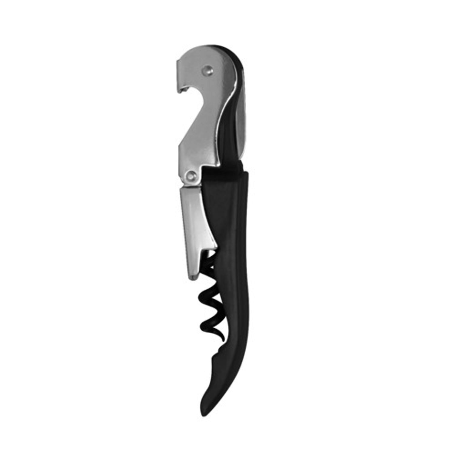 black and white corkscrew