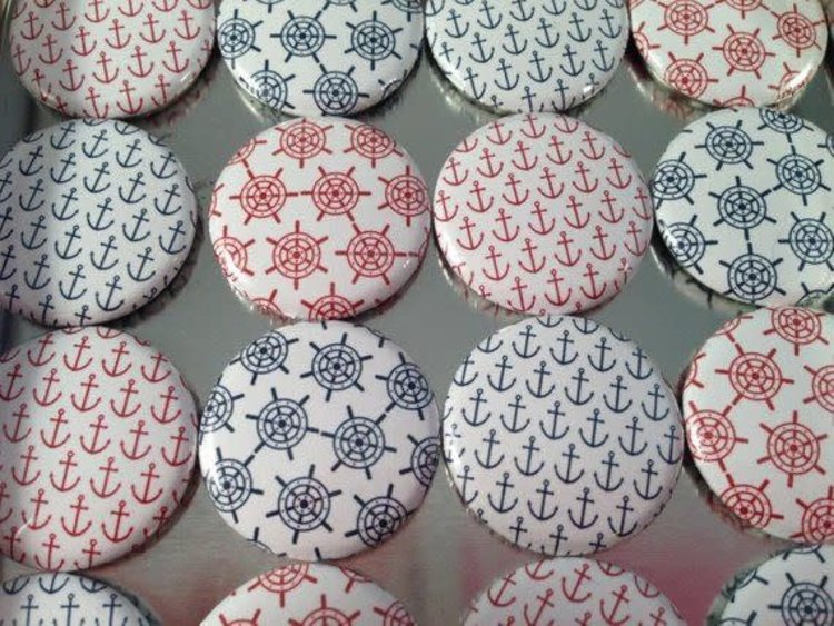 Red & Navy Nautical Magnets
