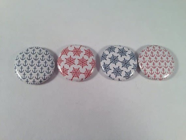 Red & Navy Nautical Magnets