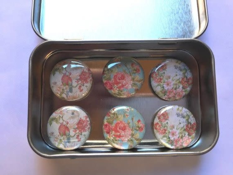 Vintage Flower Magnets