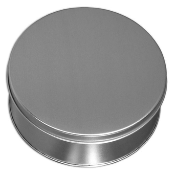 7x2.5" Silver Cookie Tin, 2lb capacity