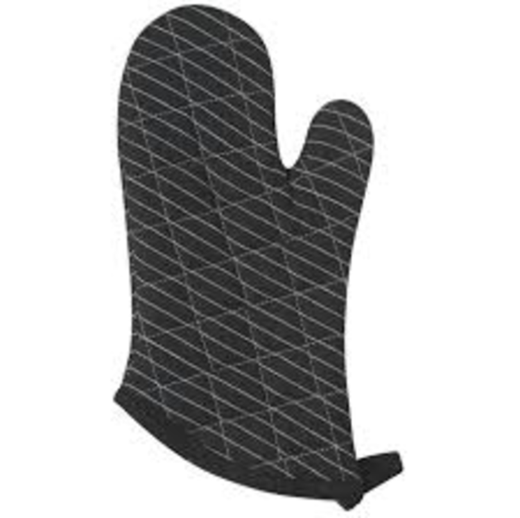 Black Pinstripe Oven Mitt