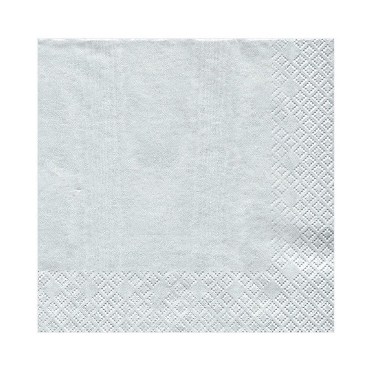 Silver Cocktail Napkin