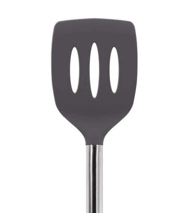 Tovolo Tovolo Charcoal Grey Silicone Slotted Offset Turner/Spatula