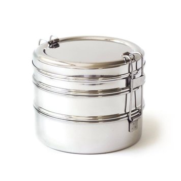 3 part Stainless Steel Round Tiffin