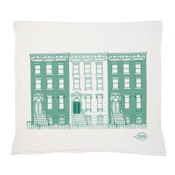 Claudia Pearson Green Brownstone Dishtowel
