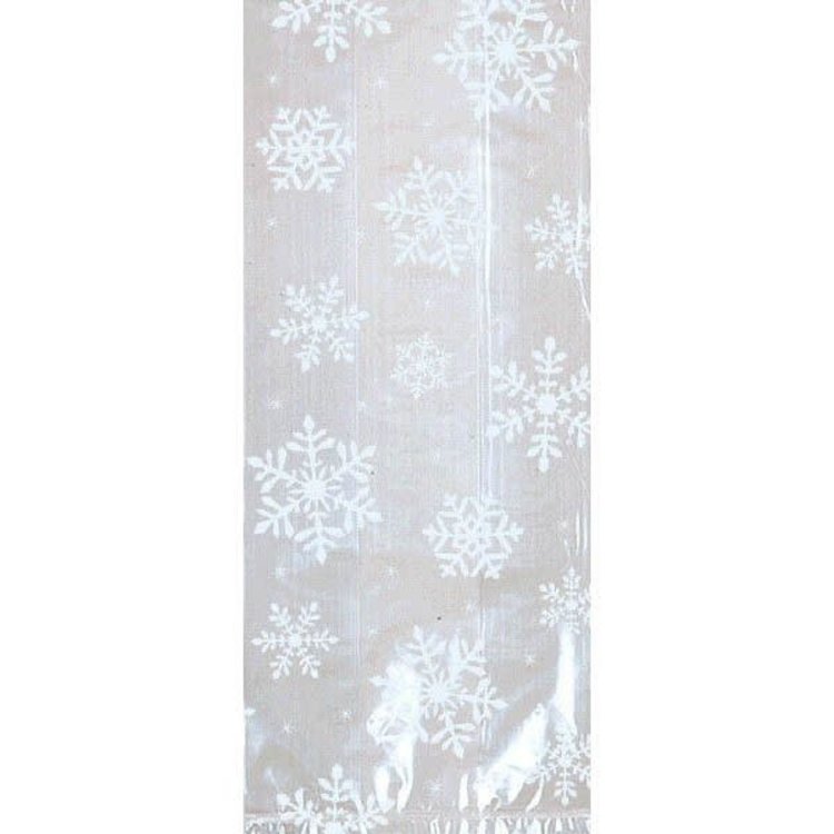 Snowflake Cello Treat Bags, set of 20