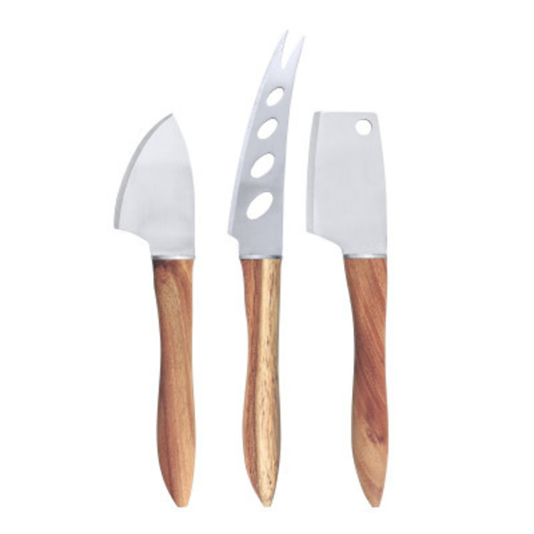 Acacia Cheese Knives, set of 3