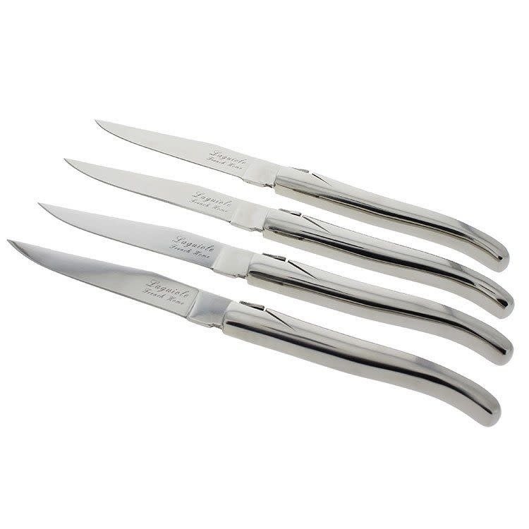 Laguiole Heavy Stainless Steel Steak Knives, set of 4