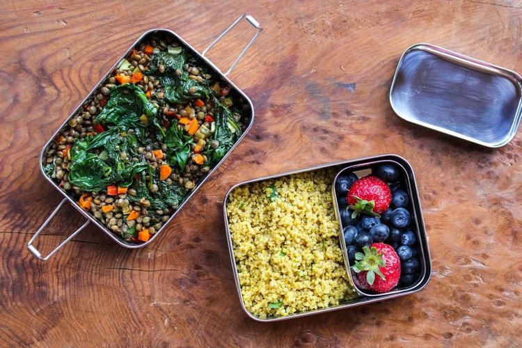 3 part Stainless Steel Rectangle Tiffin