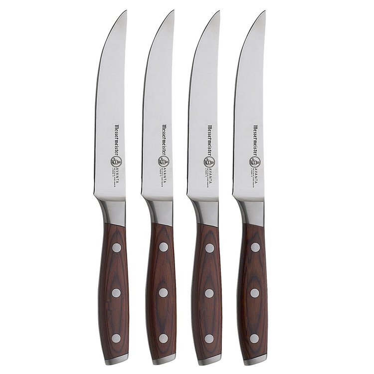 Messermeister Messermeister Steak Knives w/ Pakkawood Handle, Set of 4
