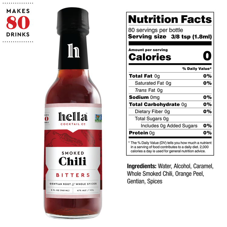 Hella Cocktail Co. Smoked Chili Bitters, 5 oz.