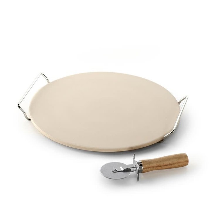 Nordic Ware 13" Round Baking Stone Set with Rack and Cutter