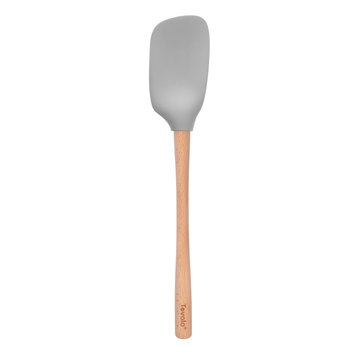 Tovolo Tovolo Oyster Grey Silicone Spoonula with Wood Handle