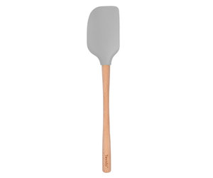 spatula, silicone & wood handle oyster