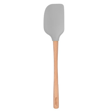 Tovolo Tovolo Oyster Grey Silicone Spatula with Wood Handle