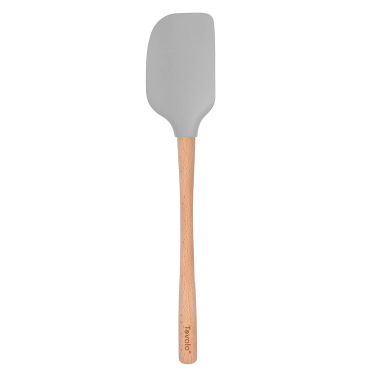 Tovolo Tovolo Oyster Grey Silicone Spatula with Wood Handle