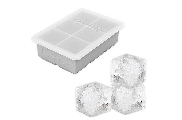 Tovolo Tovolo Oyster Grey King Ice Cube Tray with Lid