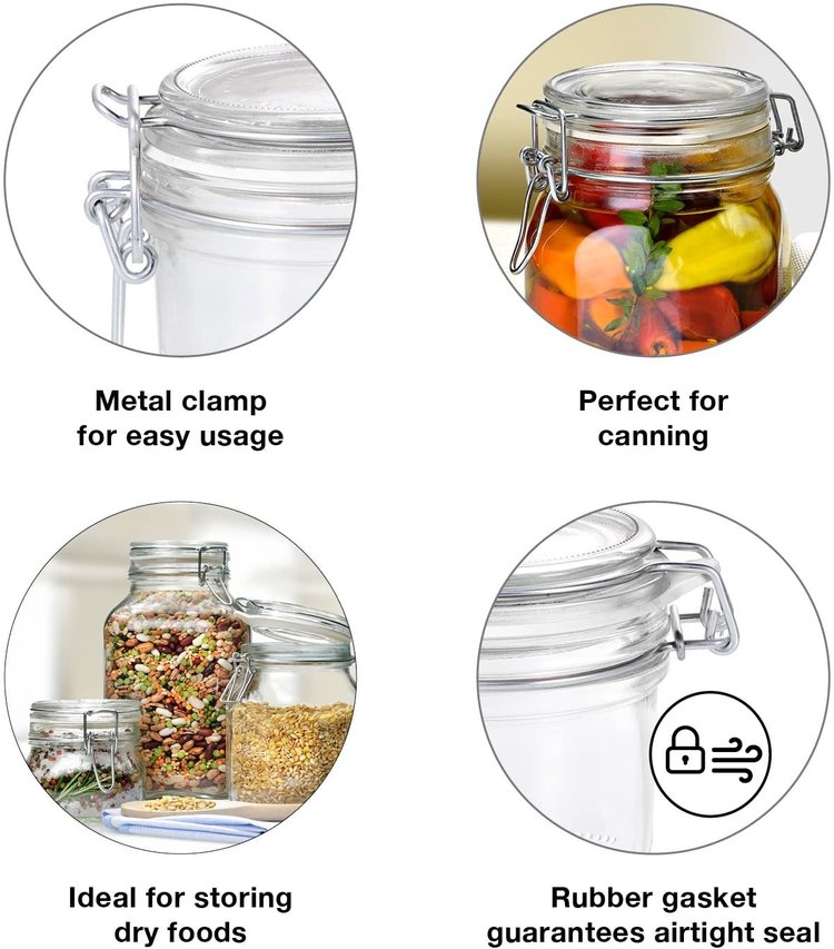 6.75oz Fido Glass Storage Jar