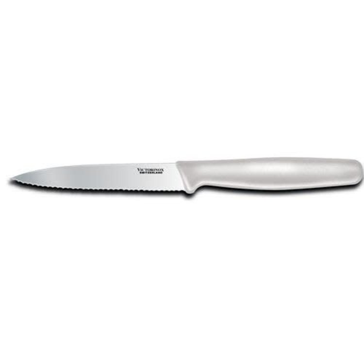 White Serrated Paring Knife