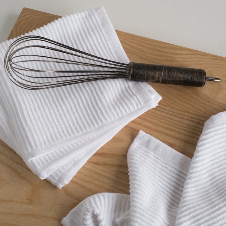 White Ripple Dishcloths, set of 2