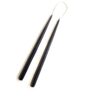 13" Black Candles, set of 2