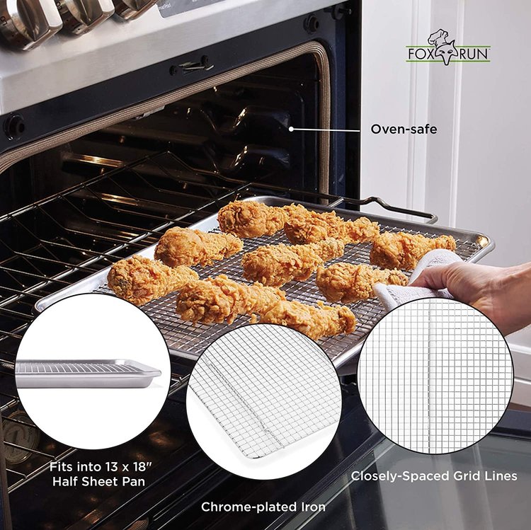 Stainless Steel Half Sheet (12" X 17") Cooling Rack