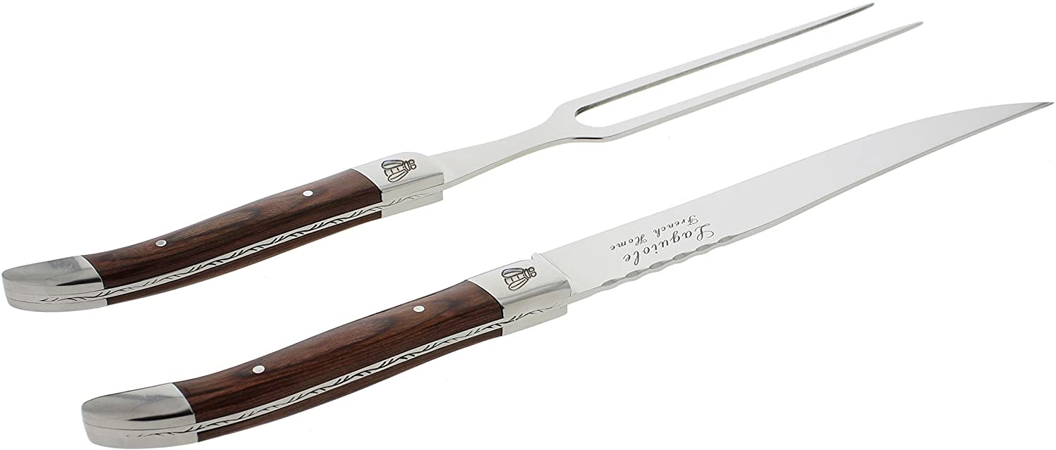 French Home Laguiole Connoisseur Steak Knives with Faux Ivory Handles (Set of 4)