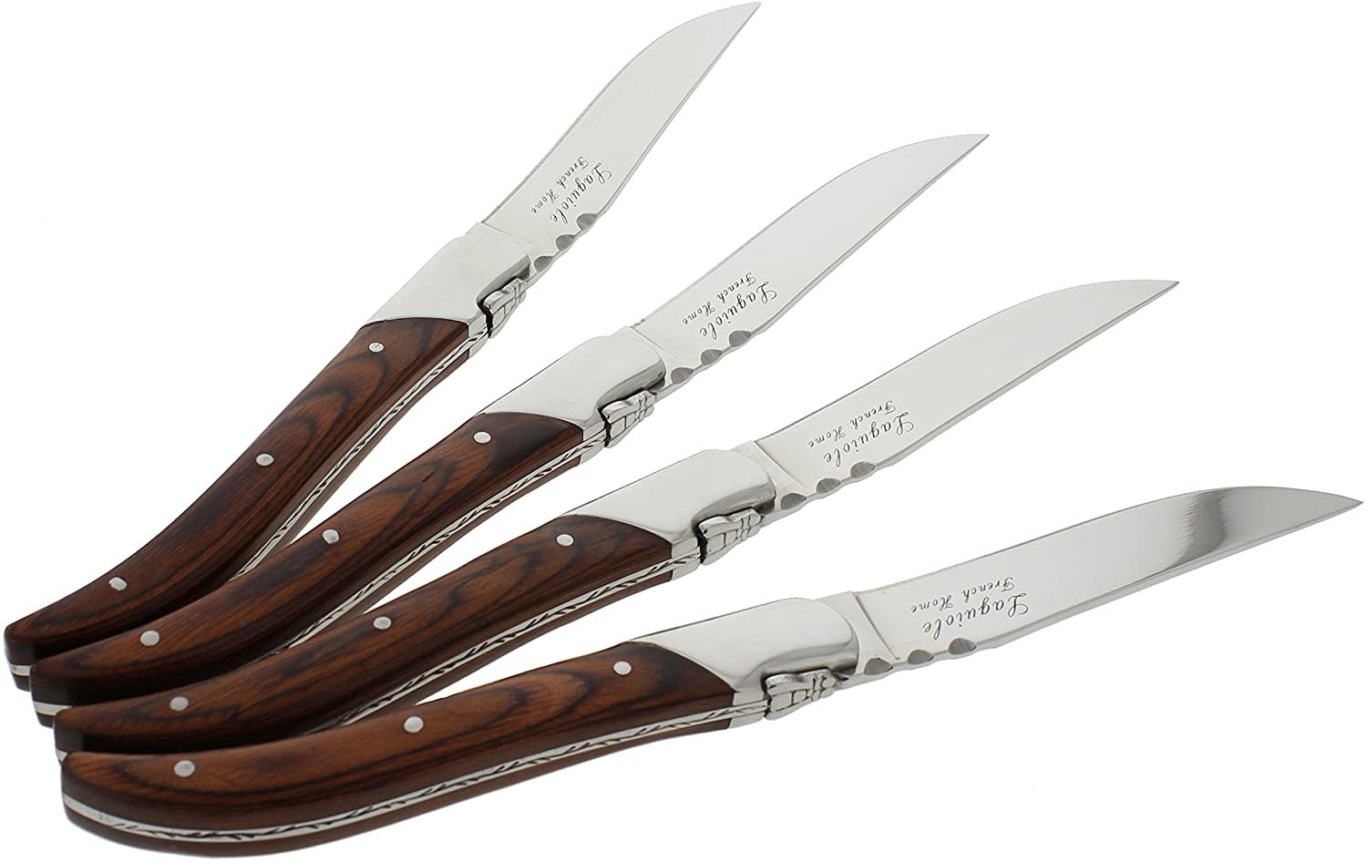 Laguiole Heavy Stainless Steel Steak Knives, set of 4 - Whisk