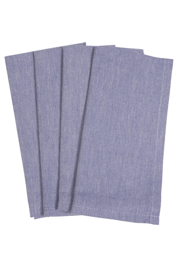 Navy Chambray Napkins, set of 4