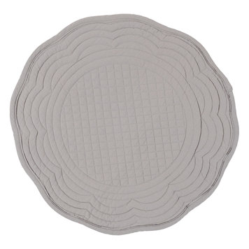 Round Grey Boutis Placemat
