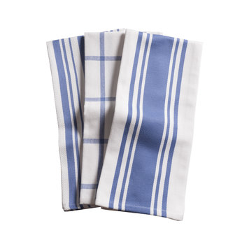 Terry Stripe Dish Towels - Dutch Blue