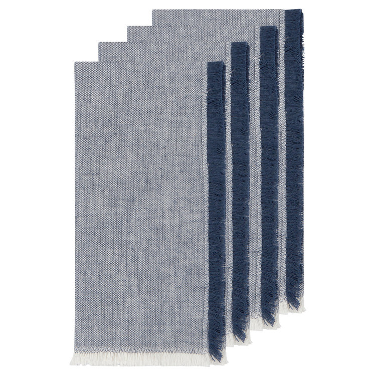Stonewash Blue Chambray Napkins, set of 4