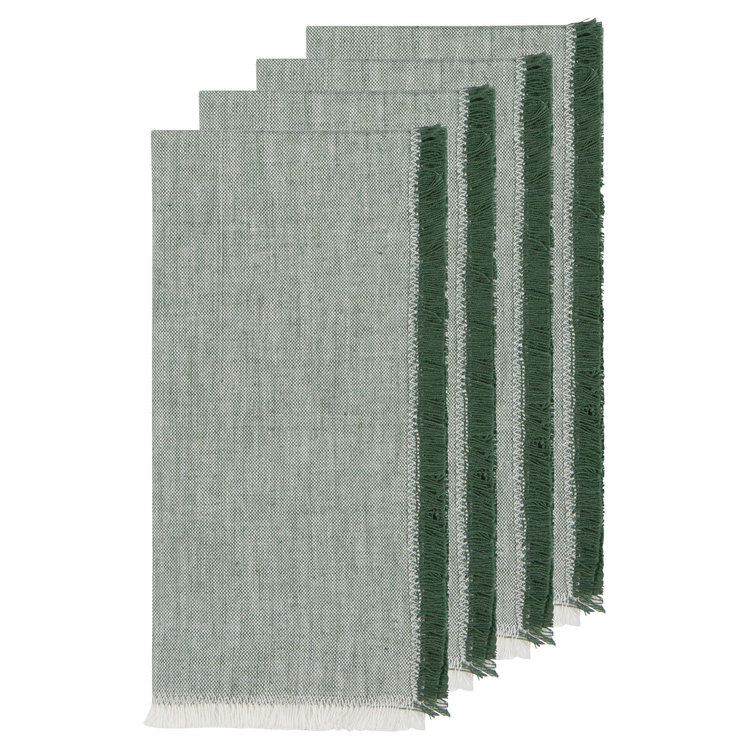 Jade Green Chambray Napkins, set of 4