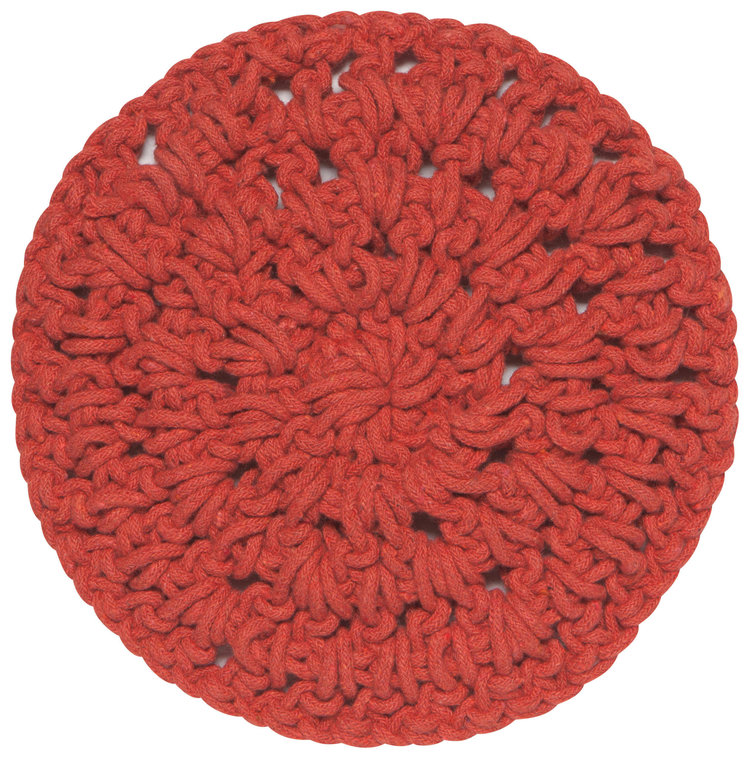 Clay Red Crochet Trivet