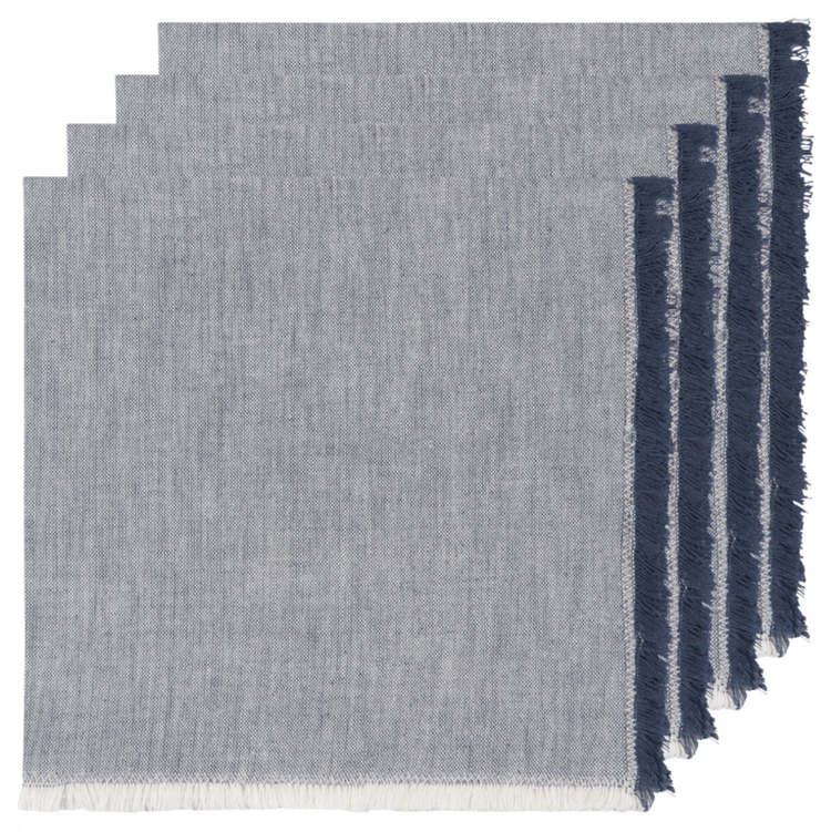 Stonewash Blue Chambray Napkins, set of 4