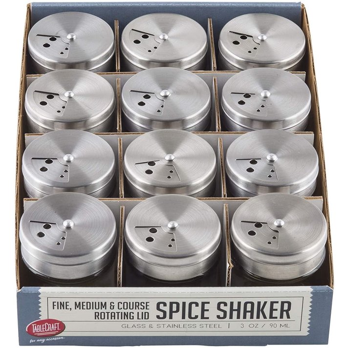 4 oz Square Spice Jar with Shaker Insert Whisk