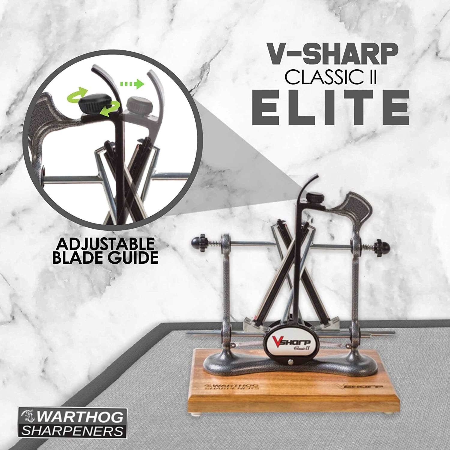 Warthog V-Sharp Classic II Elite Knife Sharpener Steel Frame