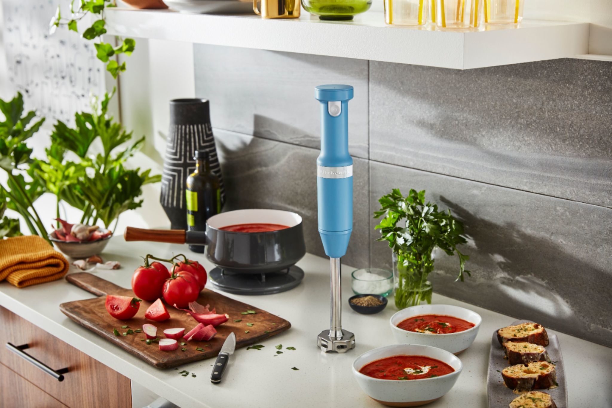 KitchenAid Blue Velvet Cordless Small Appliances Set  Hand Mixer, Hand  Blender & Food Chopper 