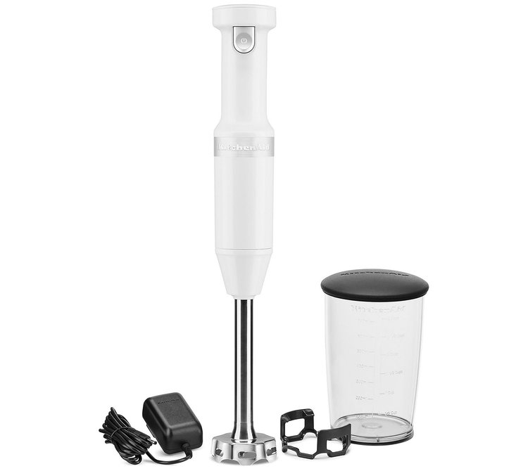 immersion blender, variable speed cordless white Whisk