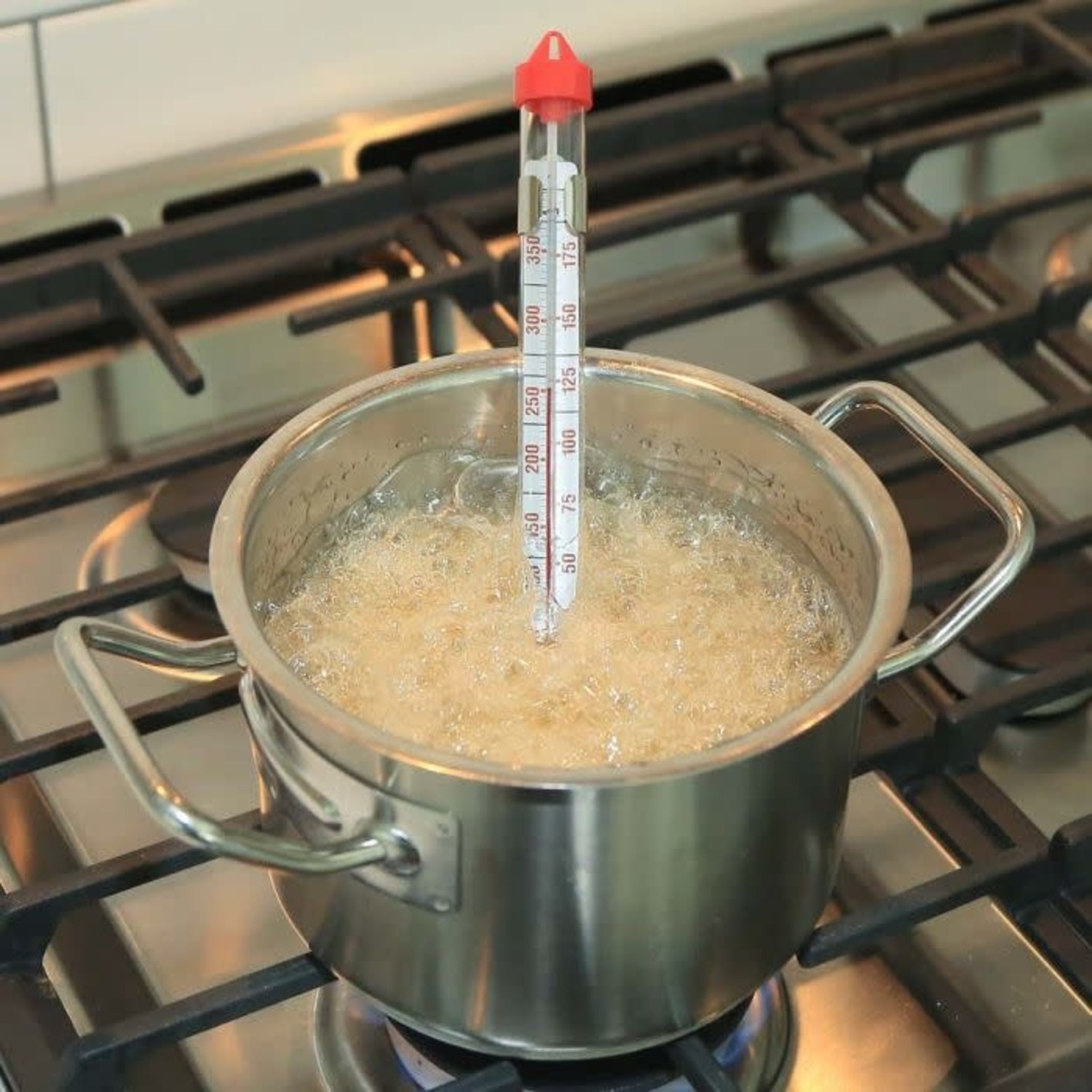 Oil Thermometer Deep Fry + Skimmer Spoon, Deep Fryer Thermometer