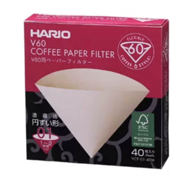 Hario #1 Hario V60 Paper Filters, 40 count