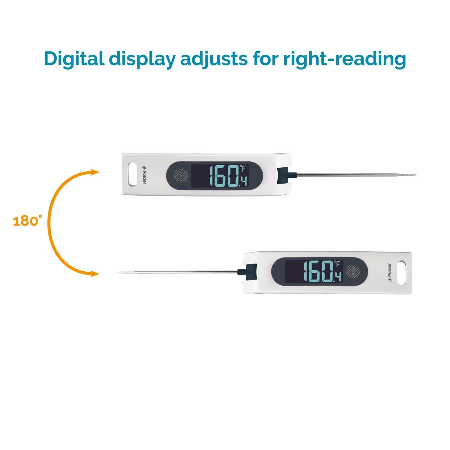 Polder Instant Read Digital Thermometer (White)