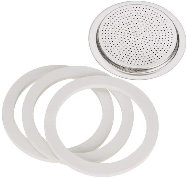Bialetti Moka Express 6 Cup Replacement Filter with 3 Gaskets