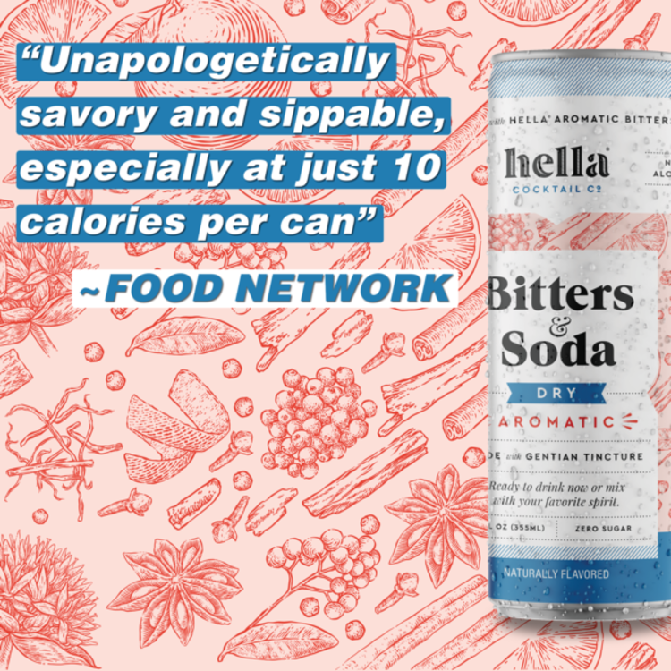 Hella Cocktail Co. 12oz Dry Aromatic Bitters & Soda