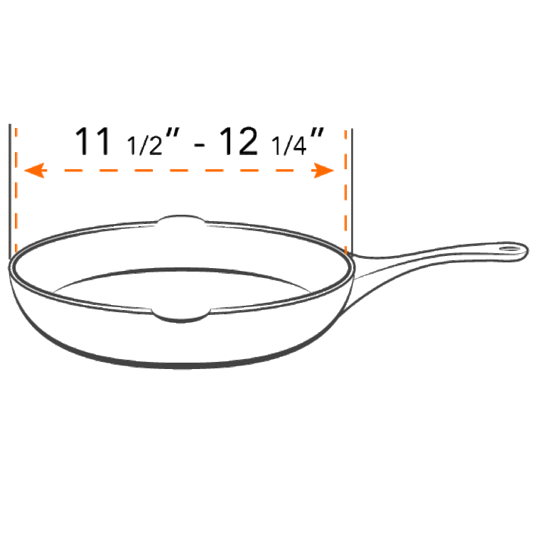 Frywall 12" Orange Splatter Guard