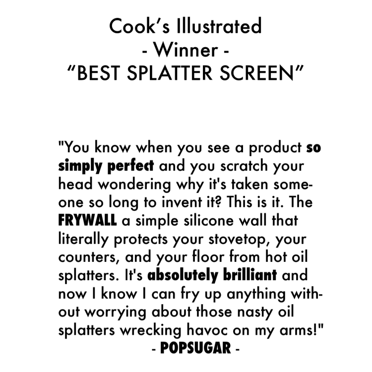 Frywall 12" Orange Splatter Guard