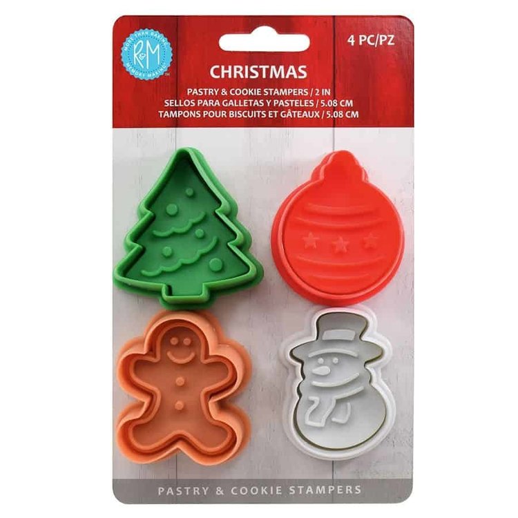 Holiday Cookie Stampers, set of 4