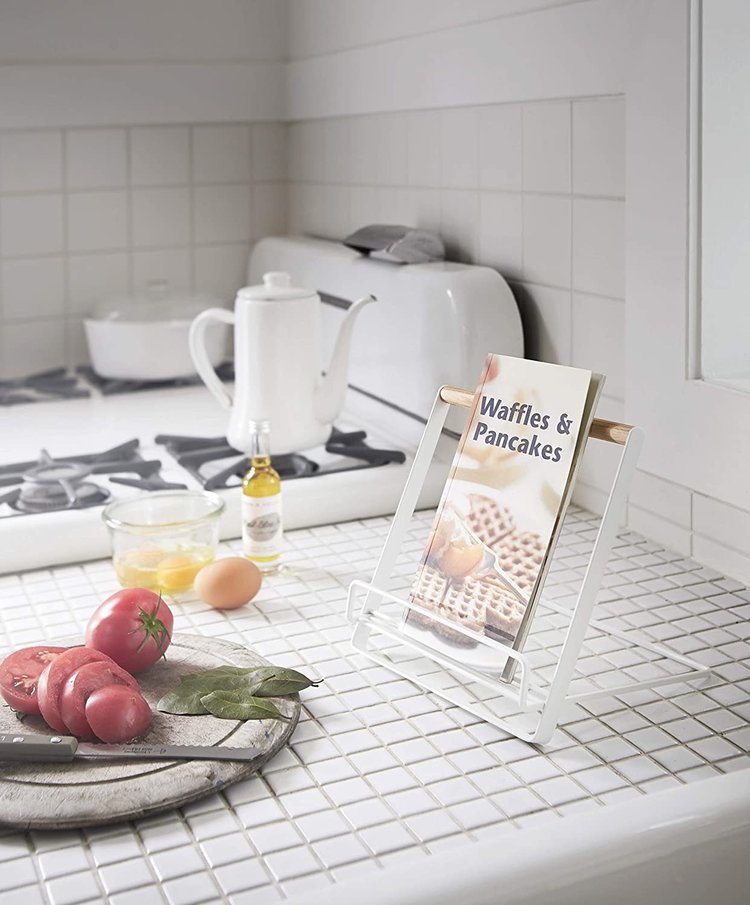 Yamazaki White Wire Cookbook Stand