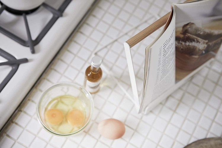 Yamazaki White Wire Cookbook Stand